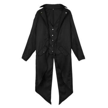Moda męska Vintage Steampunk frak XL czarnyL