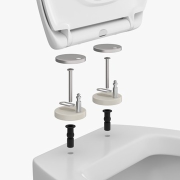 МЕДЛЕННО ЗАКРЫВАЮЩЕЕ СИДЕНЬЕ ДЛЯ УНИТАЗА, УНИВЕРСАЛЬНАЯ ЗАСЛОНКА ДЛЯ УНИТАЗА