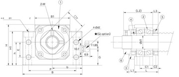 Блок подшипников BK12 C5, сторона привода LWP