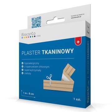 BIOCANTO PLASTER TKANINOWY 1m x 8cm 1 szt