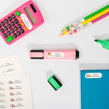 Именный набор: наклейки + именные термонакладки 2х58 шт., маркировка предметов.