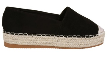 Czarne damskie espadryle na platformie VICES 37 EU