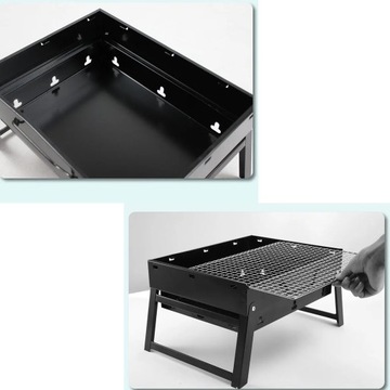 ТУРИСТИЧЕСКИЙ ПОРТАТИВНЫЙ УГОЛЬНЫЙ СКЛАДНОЙ БАРБЕКЮ-ГРИЛЬ ЧЕМОДАН-ГРИЛЬ + РАЗЖИГАНИЕ