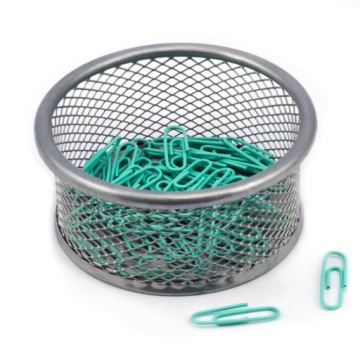 POJEMNIK NA SPINACZE ORGANIZER OKRĄGŁY SREBRNY