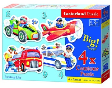 PUZZLE 4w1 Ekscytujące prace dla 3latka dzieci