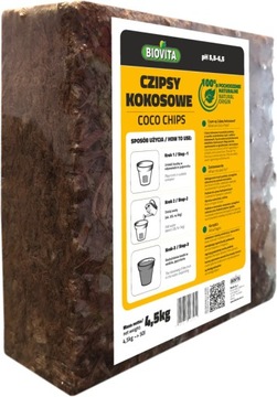 Biovita COCO chips czipsy kokosowe 4,5kg 50L bryki