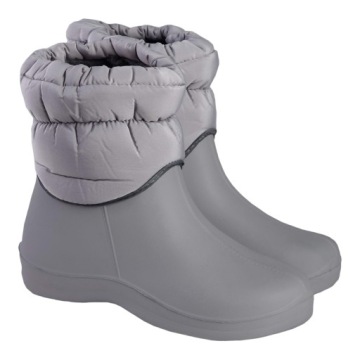 KALOSZE ŚNIEGOWCE OCIEPLANE DAMSKIE LEKKIE CIEPŁE 39 D-337 G GREY DAMSKI KA