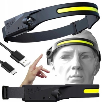 LATARKA CZOŁOWA CZOŁÓWKA AKUMULATOR LED USB 41 LED