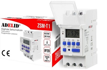 PROGRAMATOR CZASOWY WŁĄCZNIK WYŁĄCZNIK LCD CYFROWY HARMONOGRAM 7 DNI 10 UST