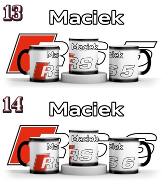 ВОЛШЕБНАЯ КРУЖКА AUDI + ИМЯ + КАРТОН