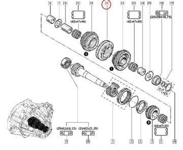 СИНХРОНИЗАТОР 1 2 ШЕСТЕРНИ RENAULT 326049728R ОРИГИНАЛ НОВЫЙ