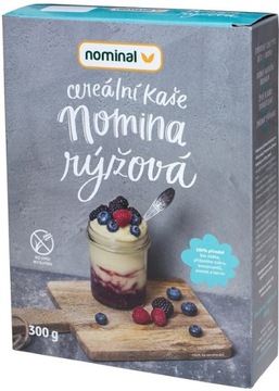 NOMINAL KASZKA RYŻOWA BEZGLUTENOWA INSTANT BEZ DODATKU CUKRU BEZMLECZN 300g