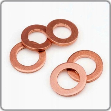 МЕДНЫЕ ШАЙБЫ НАБОР МЕДНЫХ ШАЙБ MIX M5 - M14 200 ШТ.