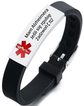 Медицинский браслет с гравировкой Болезнь АЛЬЦГЕЙМЕРА Цвета