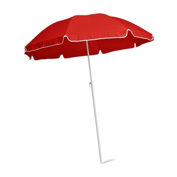 Parasol ogrodowy plażowy składany czerwony UV lekki 140cm Z POKROWCEM