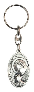 БРЕЛОК СО СВЯТЫМ КРИСТОФОМ И ПАПОЙ JP2 ПОКРОВИТЕЛЬ ВОДИТЕЛЕЙ ДЛЯ АВТОМОБИЛЕЙ ИТАЛИЯ