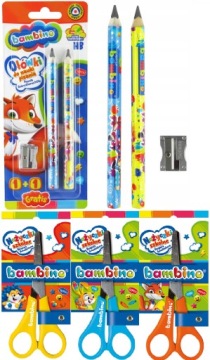 XXL школьный набор, большой школьный набор Bambino Poster Paints, 12 цветов +1