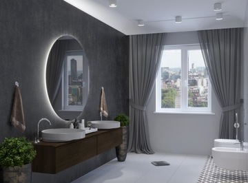 КРУГЛОЕ ЗЕРКАЛО ДЛЯ ВАННОЙ, СО СВЕТОДИОДНОЙ ПОДСВЕТКОЙ, 3 ЦВЕТА Rondo fi 60c