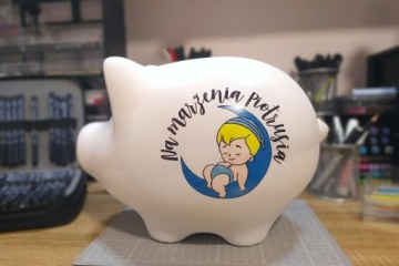 КОПИЛКА, БЕЛАЯ, БОЛЬШАЯ, XXL, ВАША ИНФОРМАЦИЯ С НАЗВАНИЕМ И ГРАФИКОЙ, ДЛЯ ПОДАРКА