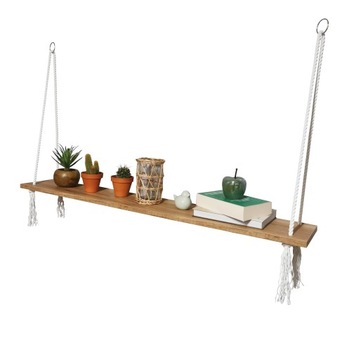 Wisząca półka na sznurku, dąb złoty 120 cm
