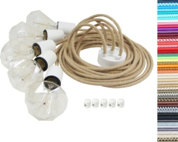 ПЛЕТЕНЫЙ КАБЕЛЬ РАЗНОЦВЕТНЫЕ КАБЕЛИ джутовый лен шерсть