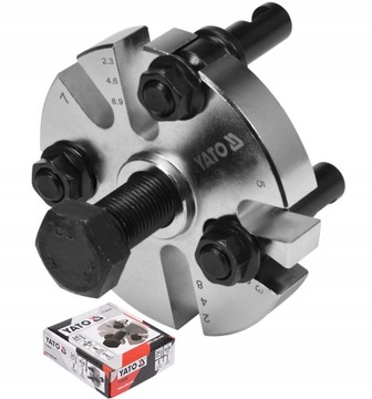 УНИВЕРСАЛЬНЫЙ СЪЕМНИК YATO ДЛЯ КОЛЕС ГРМ, 3 НОГИ, 60-90 мм, РЕГУЛИРУЕМЫЙ