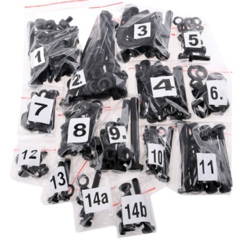 Śruby na cały motorower czarne ocynk Simson S51