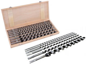 ZESTAW WIERTEŁ BOX ŚWIDRY 10-22 WIERTŁA DO DREWNA 460MM KOMPLET DŁUGIE 8 EL