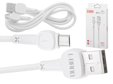 L-BRNO Kabel szybkie ładowanie micro USB biały