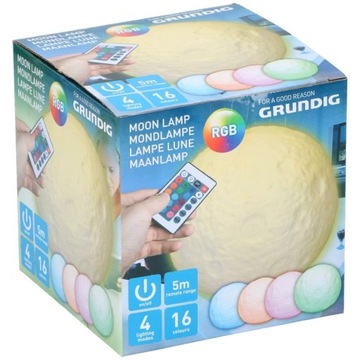 GRUNDIG LAMPKA NOCNA LED KSIĘŻYC 3D 16 KOLOR SMART