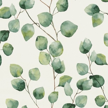 Zielone LISTKI-Eukaliptus, TAPETA na Flizelinie - Greenery-AS Creation