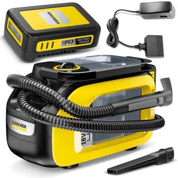 ODKURZACZ PIORĄCY AKUMULATOROWY KARCHER SE 3-18 COMPACT BATERIA W ZESTAWIE