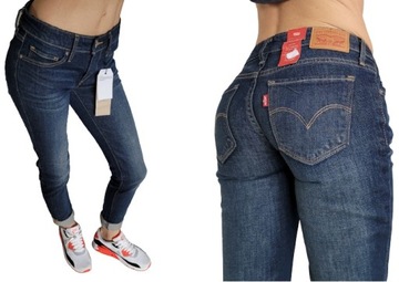 granatowe LEVI'S 711 Skinny W24 L32 24x32 _ SALE WYPRZEDAŻ