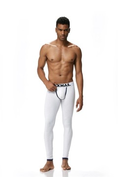 Леггинсы Jockmail M, лонг-джонсы, белые в горошек