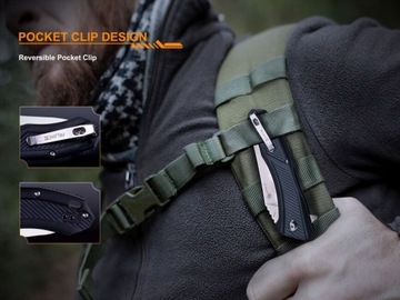 Нож Ruike D198-PB, складная папка EDC с зажимом для кармана