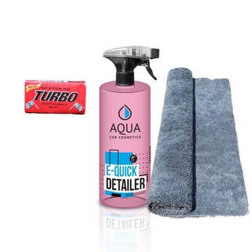 AQUA E-Quick Detailer - quick detailer - 1l + Mikrofibra Dark King