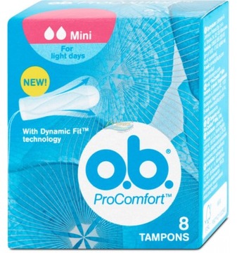OB ProComfort Mini for Light Days Tampony 8 szt