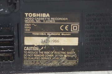 Видеомагнитофон TOSHIBA V-229 EG, пульт дистанционного управления