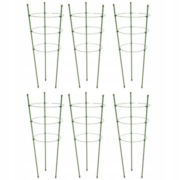Podpora Pierścieniowa do Roślin Kwiatów 90cm 6szt
