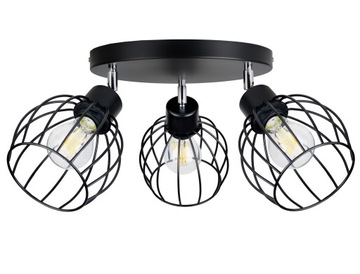 LAMPA WISZĄCA SUFITOWA REGULOWANA KULA DRUCIANA 3X