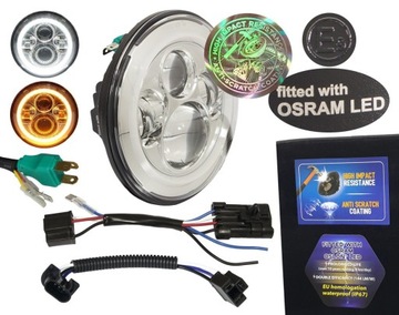 lampa LED chipy OSRAM 7 reflektor DRL homologacja