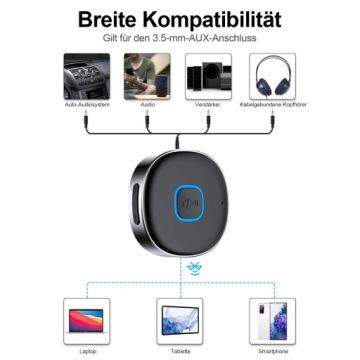 АДАПТЕР-ПЕРЕДАТЧИК Аудиоприемник Bluetooth 5.0 AUX АВТОМОБИЛЬНАЯ БЕСПРОВОДНАЯ МУЗЫКА