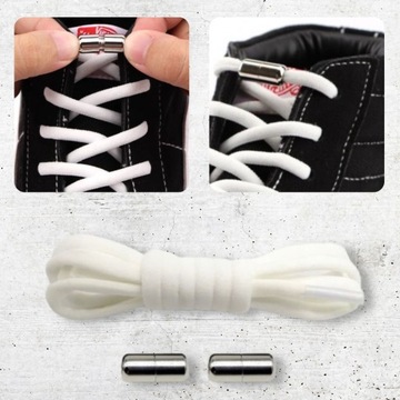 Шнурки БЕЛЫЕ шнурки без завязок.