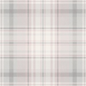 TAPETA RÓŻOWO SZARA KRATKA KRATA SZKOCKI TARTAN