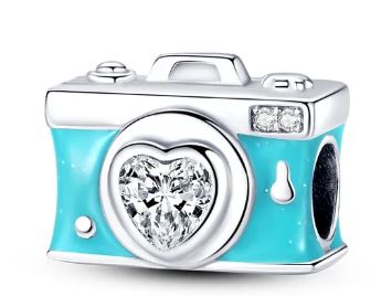 Charms aparat fotograficzny Charmsy Zawieszka do bransoletki Srebro 925