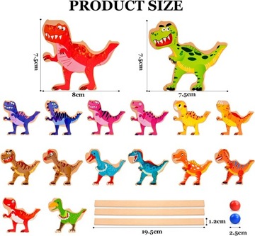 3D Пазл Динозавры Башня Строительство Баланс 3+