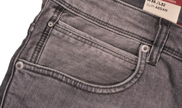 TOM TAILOR spodnie GREY jeans SLIM AEDAN _ W36 L32