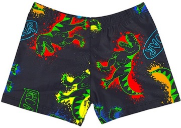 KĄPIELÓWKI BOKSERKI SZORTY KĄPIELOWE CHŁOPIĘCE DINOZAUR TREX NOVITI 128/134