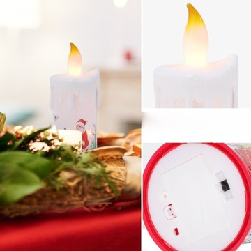 ŚWIECE ŚWIĄTECZNE ŚWIECZKI BATERIE LAMPKI ŚWIĄTECZNE