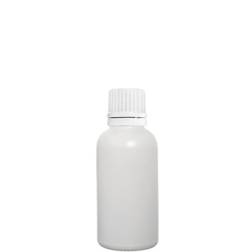 Butelka szklana 50ml biała matowa z nakrętką plast